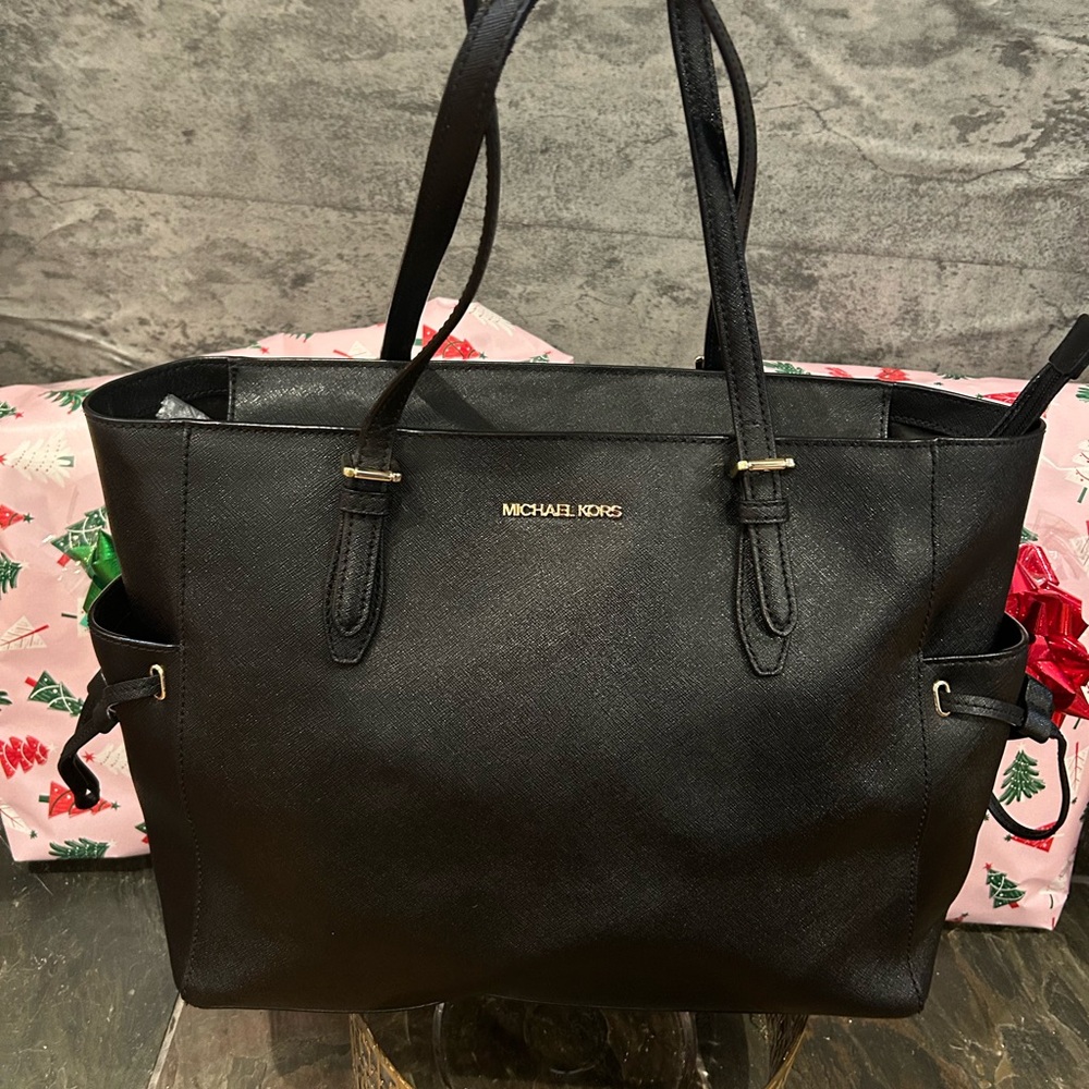 Michael Kors Black Leather Tote